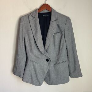 Lafayette 148‎ New York Herringbone Virgin Wool Blend Blazer Women's Size 4